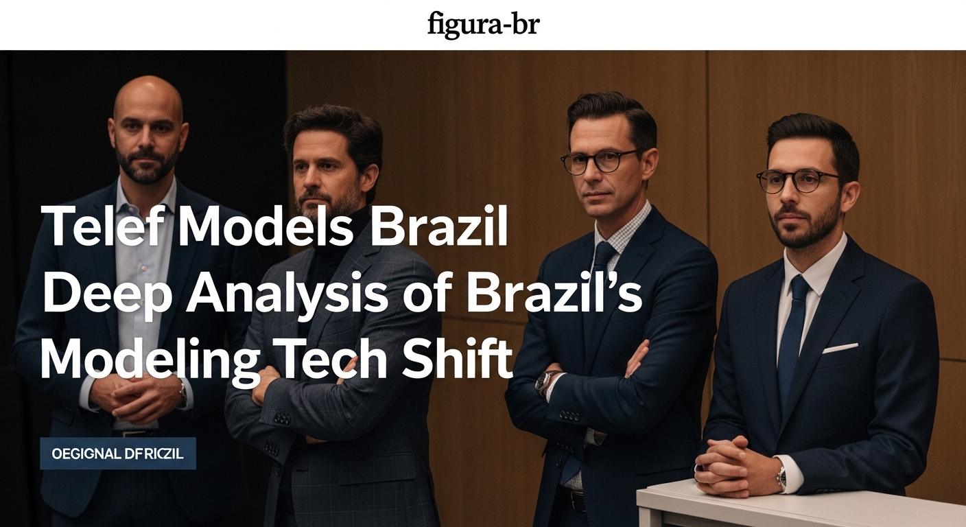 Brazilian model in a studio with digital analytics overlays