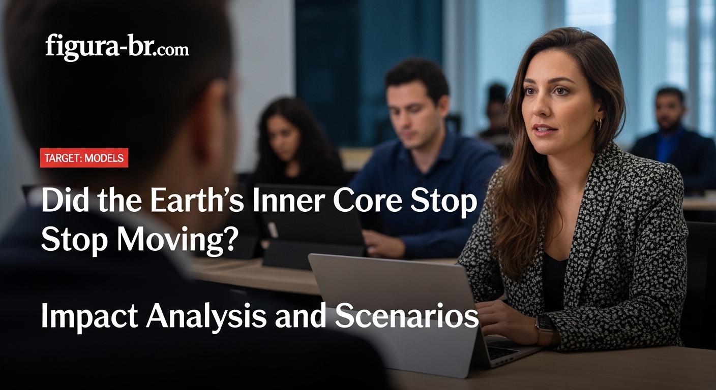 Ilustração conceitual do núcleo interno da Terra com modelos geofísicos