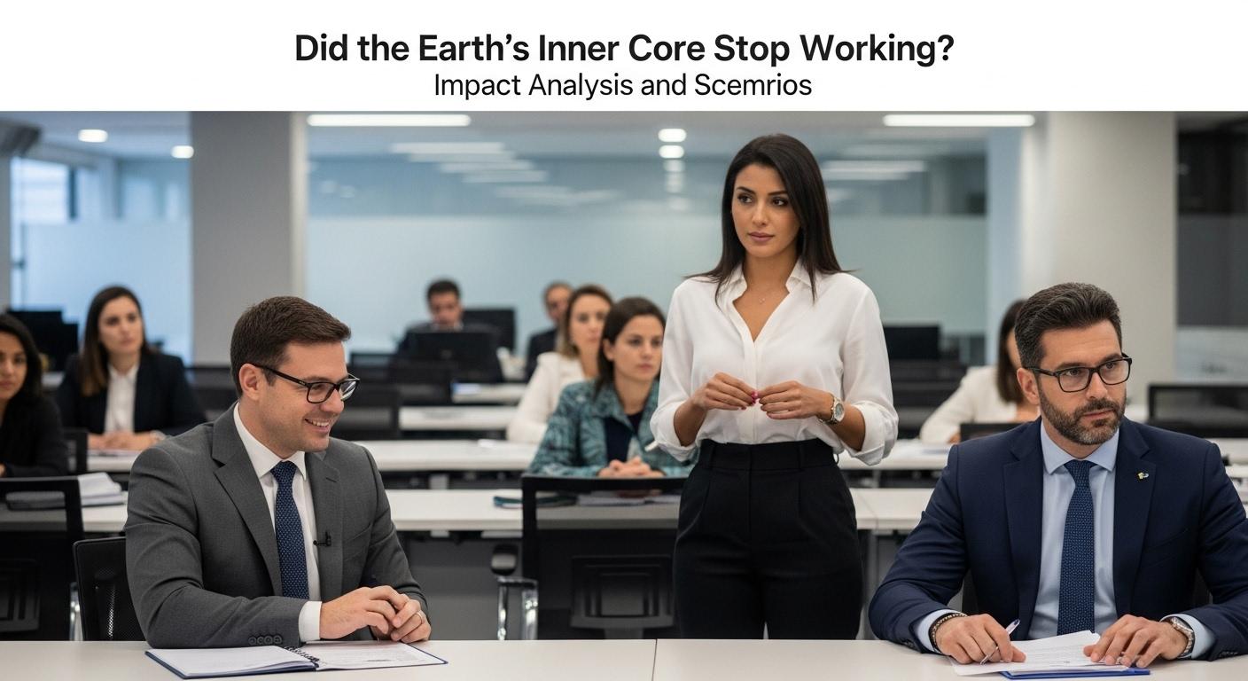 Ilustração conceitual do núcleo interno da Terra com modelos geofísicos